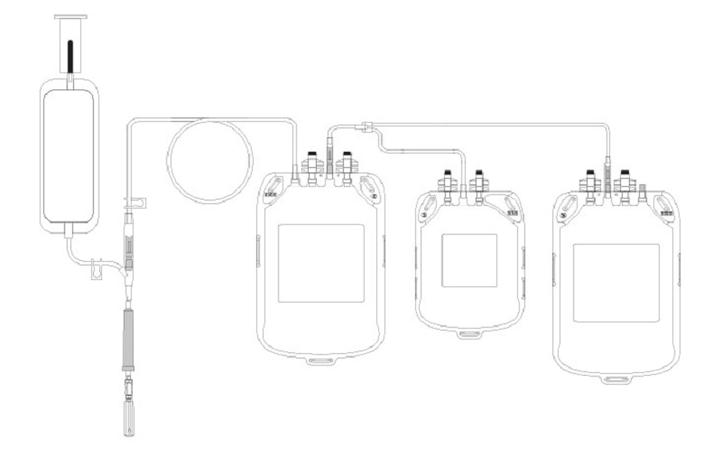 Контейнери для цільної крові людини 3-камерний (RT450/400/400Ca) CPDA-1, 450 мл